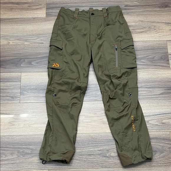 First Lite Obsidian Lightweight Pants Wool Hunting Pants in Tan Size Large